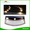 Contrôle de capteur infrarouge LED éclairage 8 LED Solar Power Smile Wall Light extérieure jardin lampe brun et noir